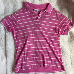 Hartstrings Vibrant Pink and White Polo Shirt